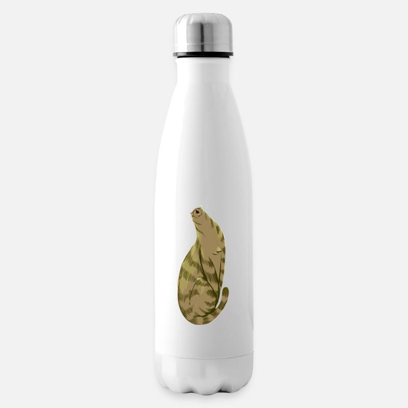 Squishy Olive - Insulated Water Bottle - white