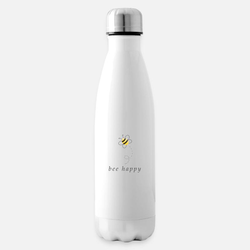 abeille heureuse - Bouteille isotherme - blanc