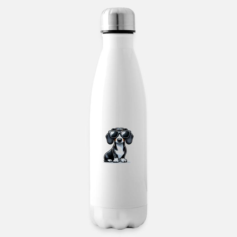 Chien teckel mignon - Bouteille isotherme - blanc