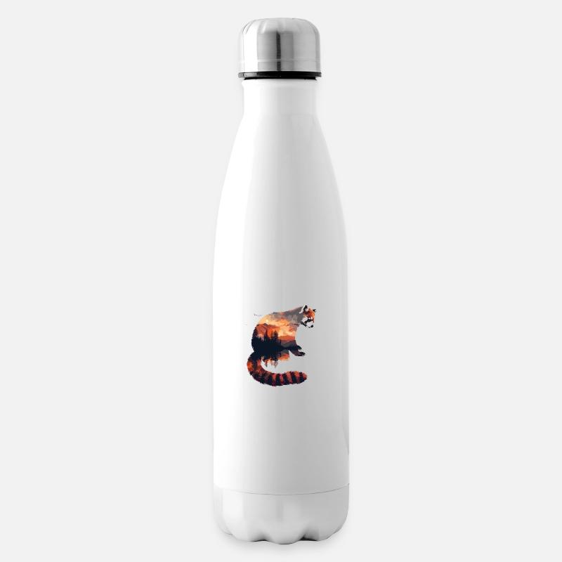 Roter Panda Katzenbär Red Panda - Isolierflasche - Weiß