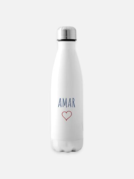 AMAR corazón - Isolierflasche - Weiß