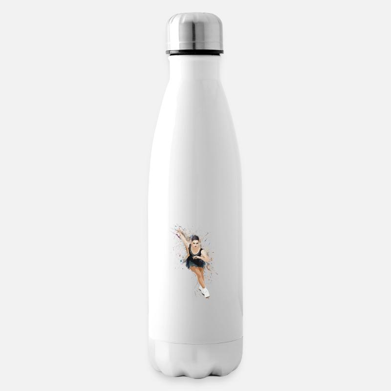 Dynamisches Eiskunstlaufen für einen - Isolierflasche - Weiß