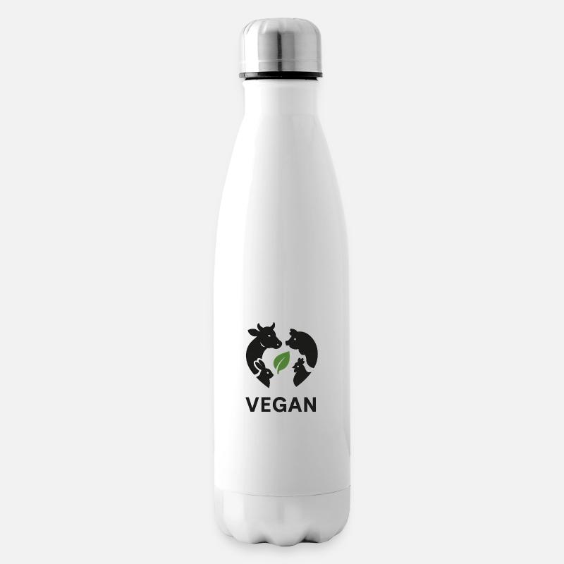 Vegan - Isolierflasche - Weiß