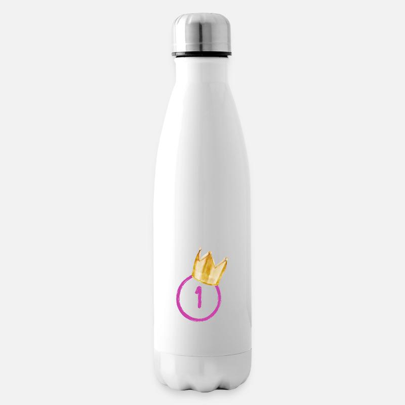 1. Geburtstag | 1 Krone 👑 - Isolierflasche - Weiß