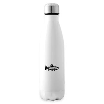 Regenbogenforelle - Naturgetreues Raubfisch Design - Isolierflasche - Weiß - Rechts
