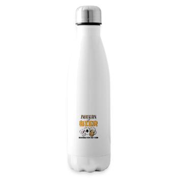 Pinces et bière - Bouteille isotherme - blanc - Droite