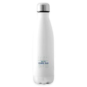 22nd Birthday 22 Years Old Binary Code Computer Science - Insulated Water Bottle - white - Right