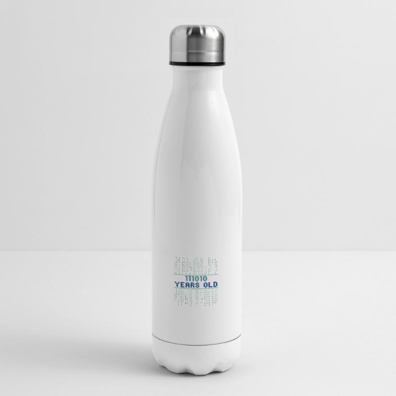 58th Birthday 58 Years Old Binary Code Coder Insulated Water Bottle