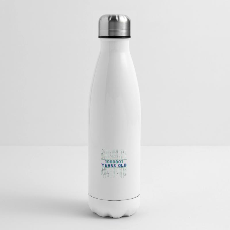 65th Birthday 65 years old Binary Code Computer Science Insulated Water Bottle