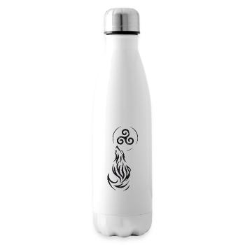 Loup tribal - Bouteille isotherme - blanc - Droite