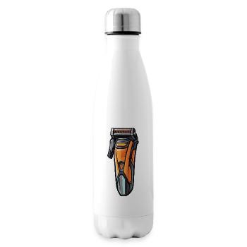 Tondeuse à cheveux, coiffeur, - Bouteille isotherme - blanc - Droite