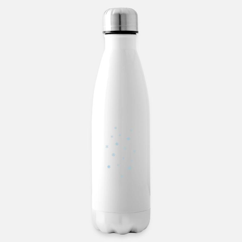Schneeflocken - Isolierflasche - Weiß