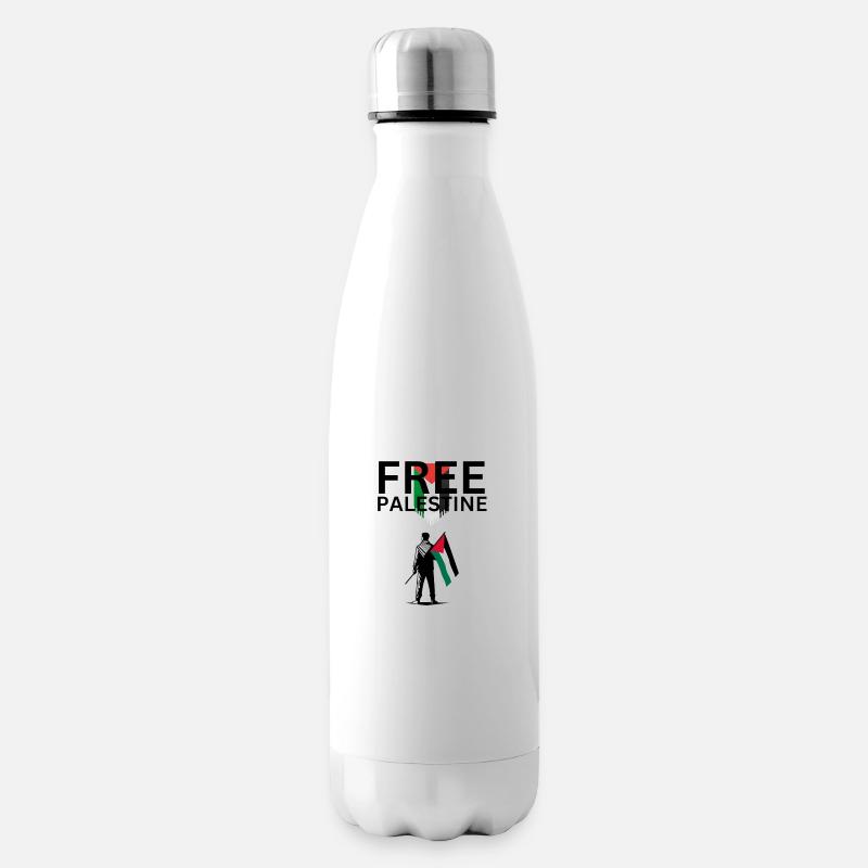 Free Palestine - Isolierflasche - Weiß