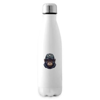 Monkey with cap - Insulated Water Bottle - white - Right