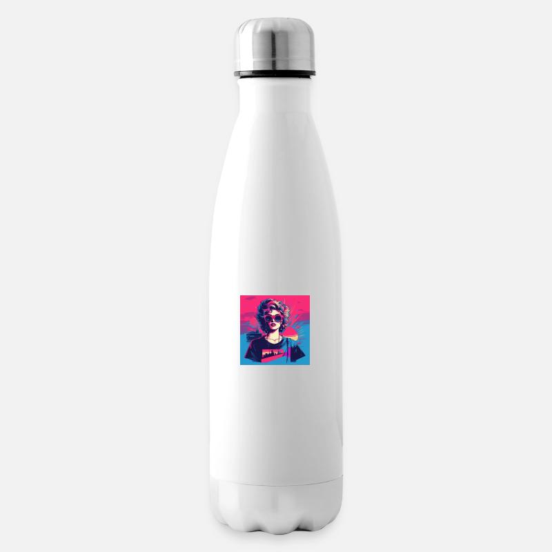 80er Frau - Isolierflasche - Weiß