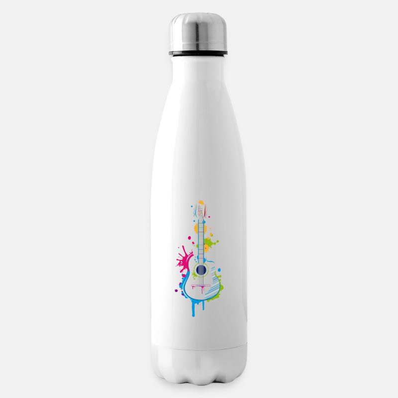 guitare Graffiti - Bouteille isotherme - blanc