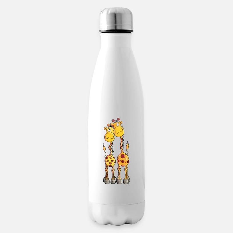 Amour Girafes - Bouteille isotherme - blanc