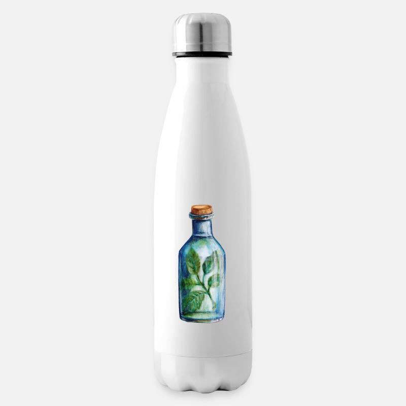 Conception magique de l’heure du cocktail de la sorcière des herbes - Bouteille isotherme - blanc