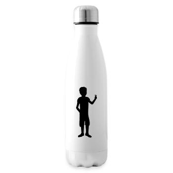 Silhouette kleiner Junge Peace - Isolierflasche - Weiß - Rechts