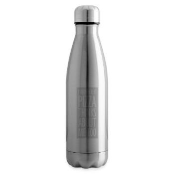 pizza thinks about me - Isolierflasche - Lightsilver - Rechts