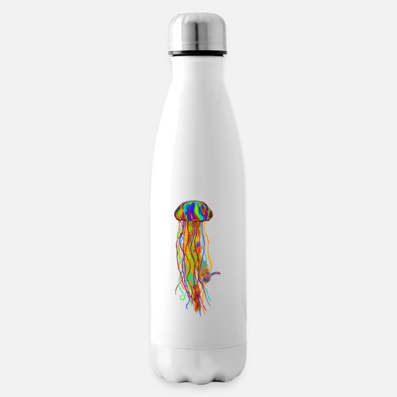 Qualle - Isolierflasche - Weiß