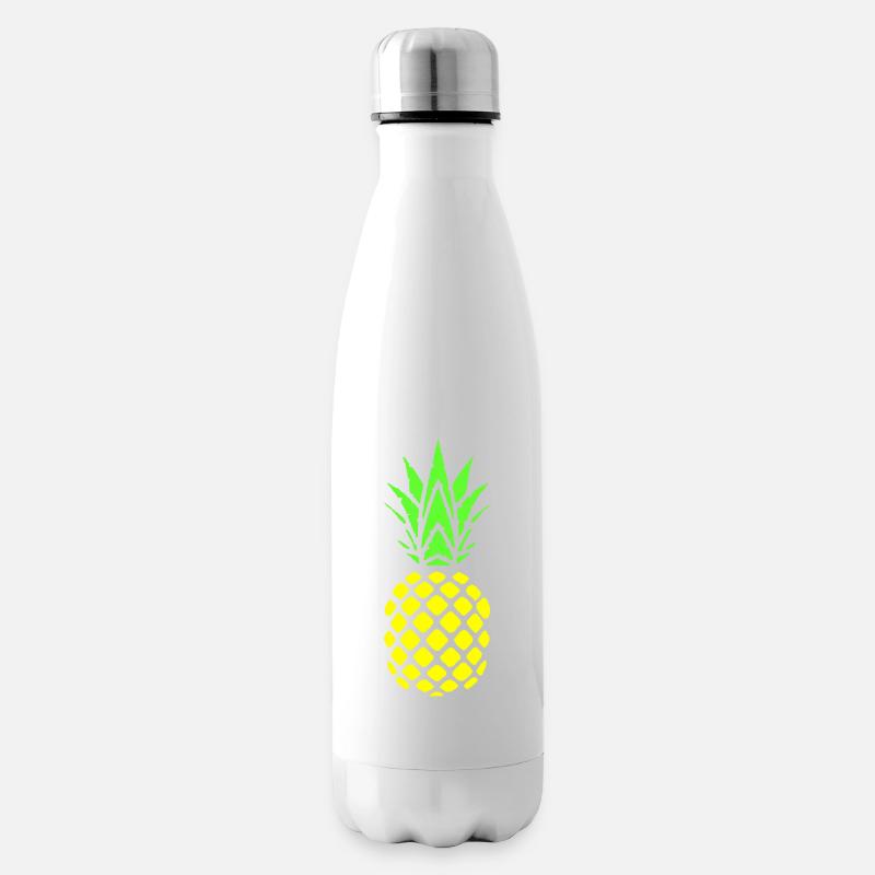 Ananas - Isolierflasche - Weiß
