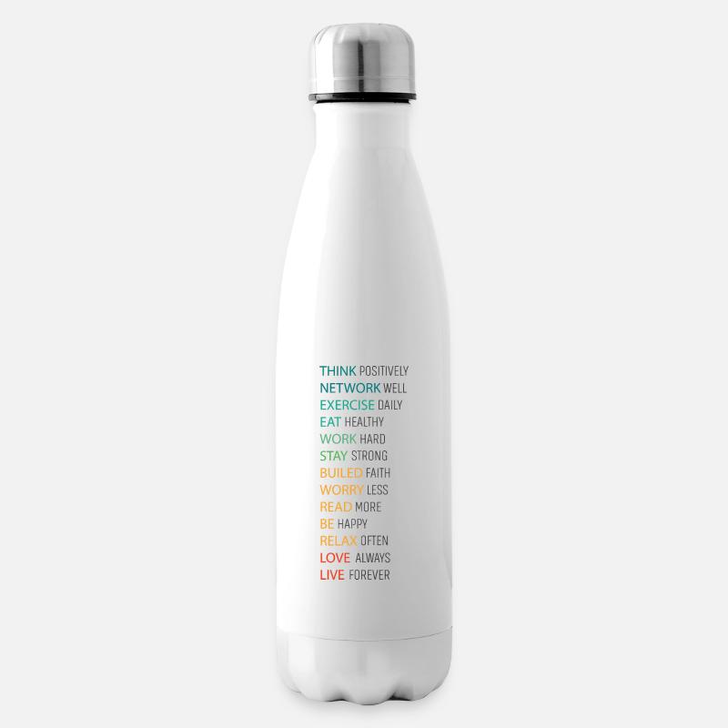 THINK POSITIVE - Bouteille isotherme - blanc