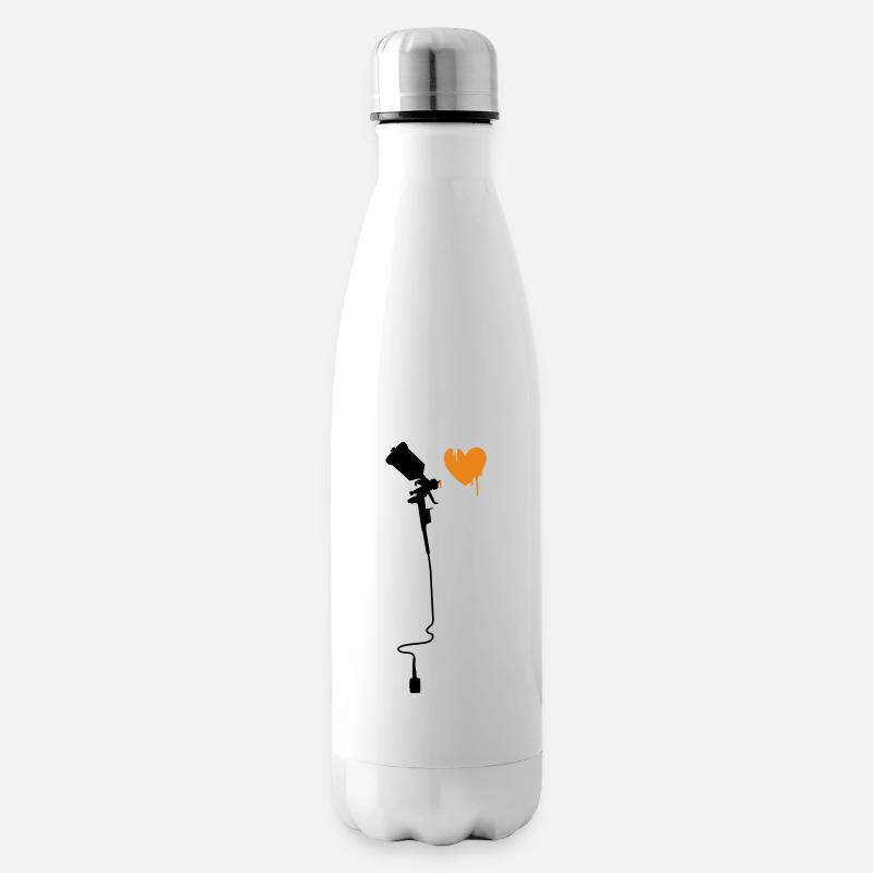airbrushherz_2f - Bouteille isotherme - blanc
