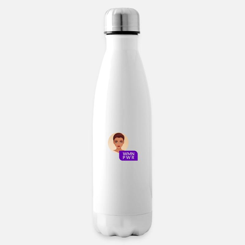 WMN PWR - Weibliches Gesicht - 03 - Isolierflasche - Weiß