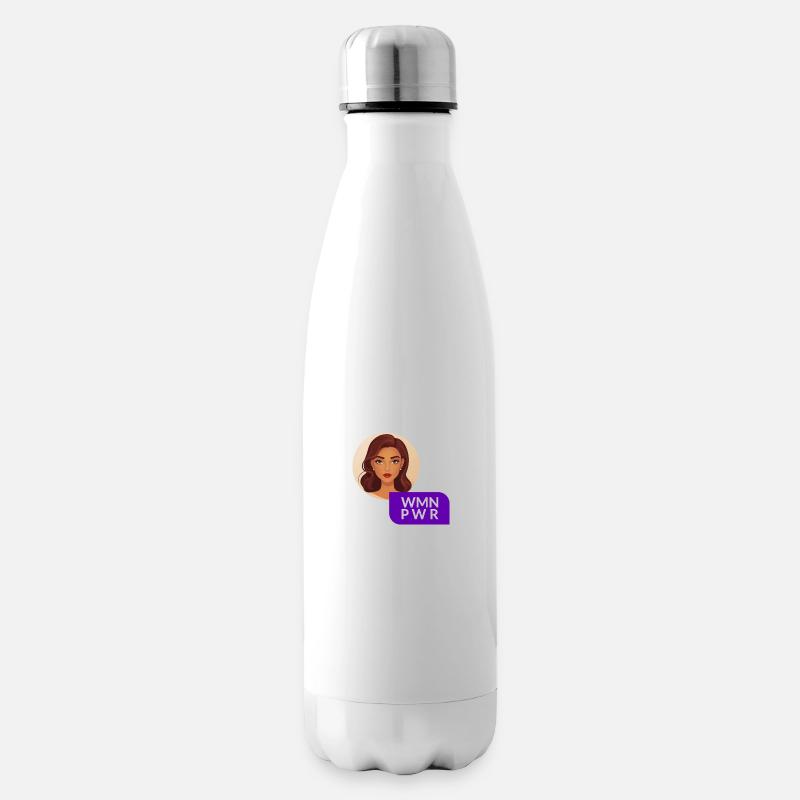 WMN PWR - Weibliches Gesicht - 02 - Isolierflasche - Weiß