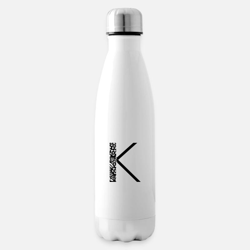Buchstabe K - Isolierflasche - Weiß