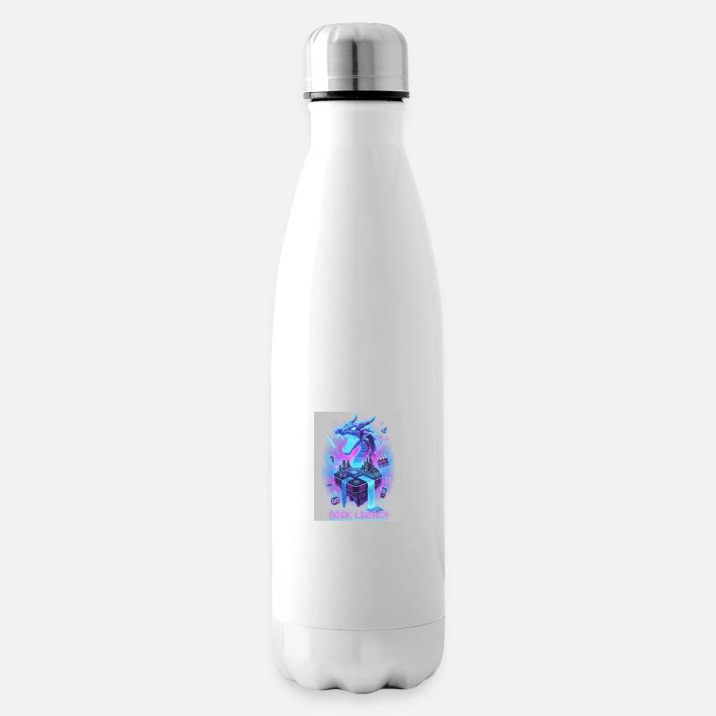 Dragon Neon sur Console Retro - Bouteille isotherme - blanc