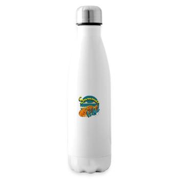 Summer vibes Retro style - Insulated Water Bottle - white - Right