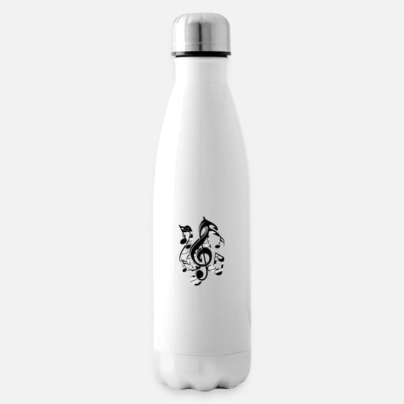 Notenschlüssel Noten - Isolierflasche - Weiß