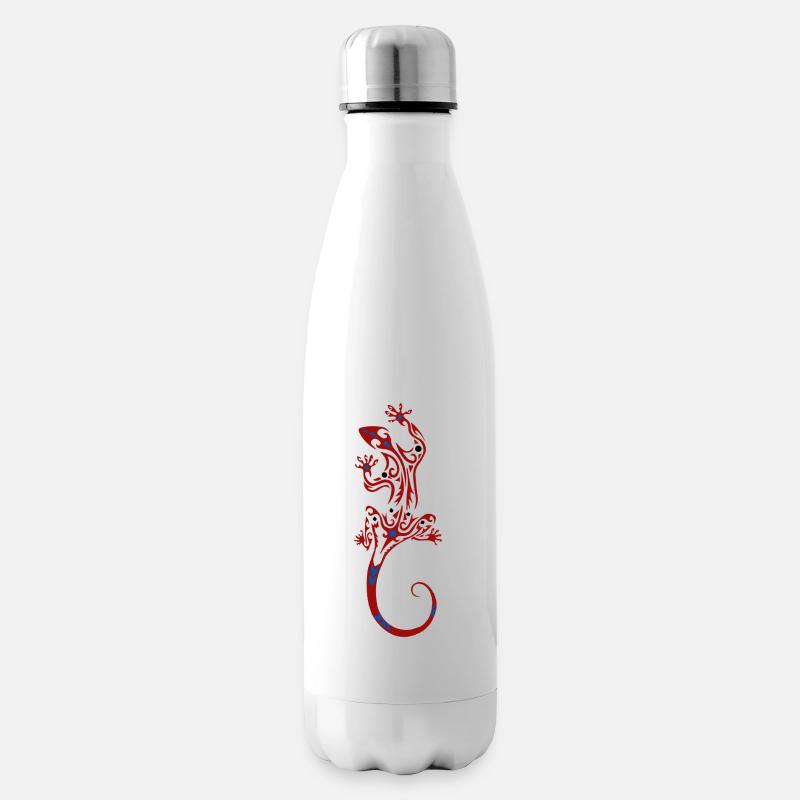 Stammes-Eidechse - Isolierflasche - Weiß