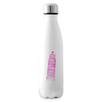 Schiefer Turm von Pisa gezeichnet - Isolierflasche - Weiß - Rechts