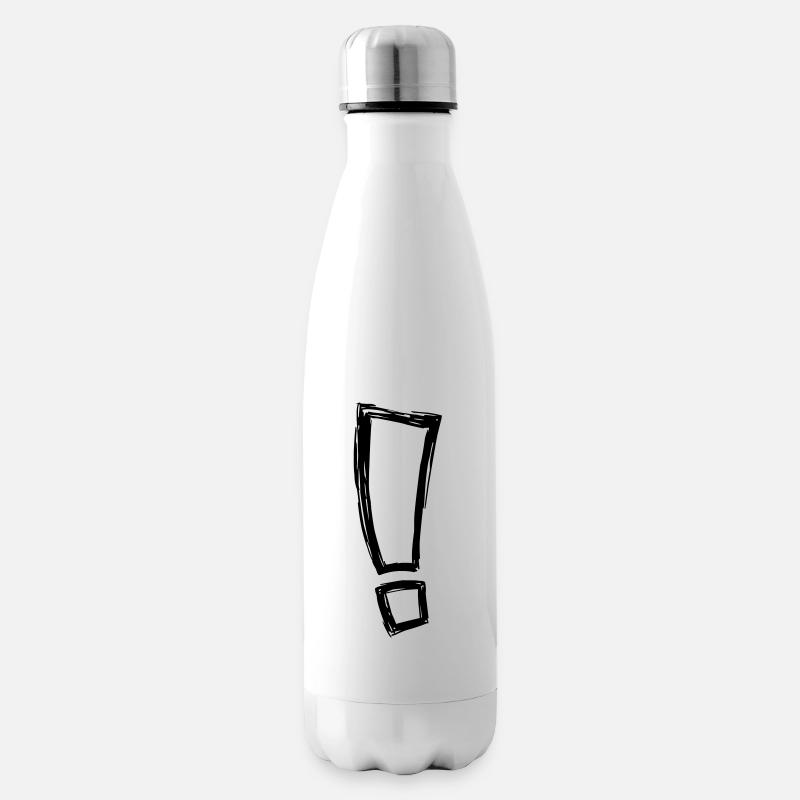 Ausrufezeichen - Isolierflasche - Weiß