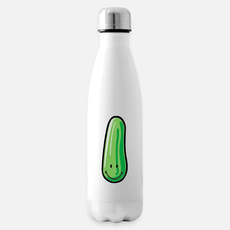 Smiley Cucumber - Isolierflasche - Weiß