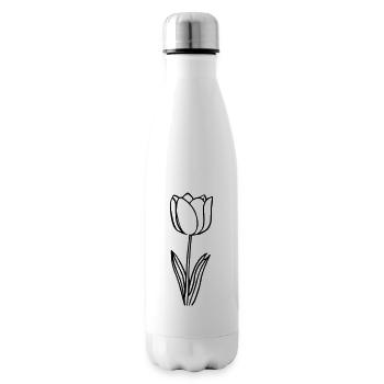Tulipe simple comme illustration vectorielle - Bouteille isotherme - blanc - Droite