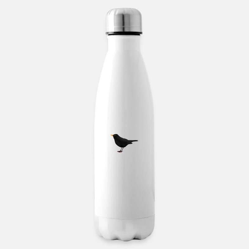 Amsel - Isolierflasche - Weiß