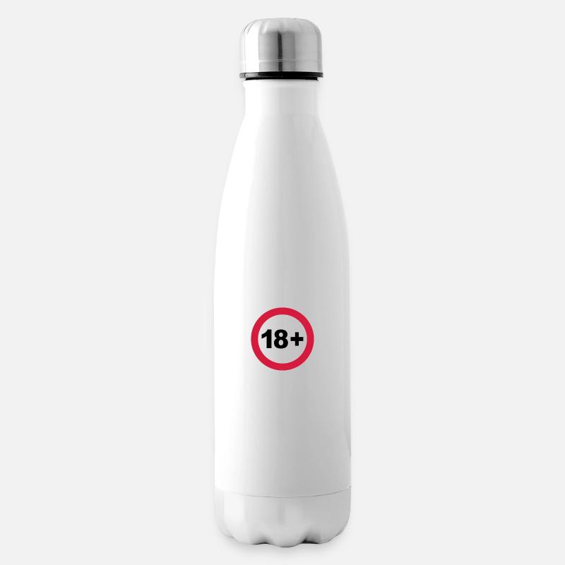 18/18 ans. / 18+ - Bouteille isotherme - blanc