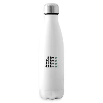 Liste de contrôle du Marathon - Bouteille isotherme - blanc - Droite