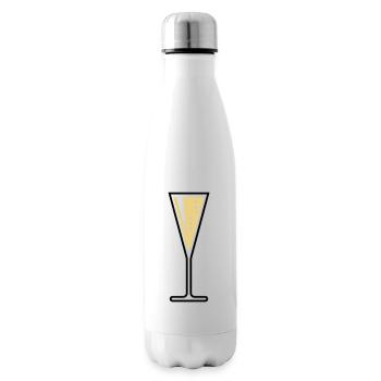 Glass Of Sparkling Wine (Funnel / Closed / 2C) - Insulated Water Bottle - white - Right