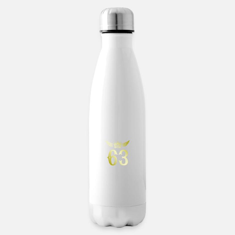 63 Zahl Krone - Isolierflasche - Weiß