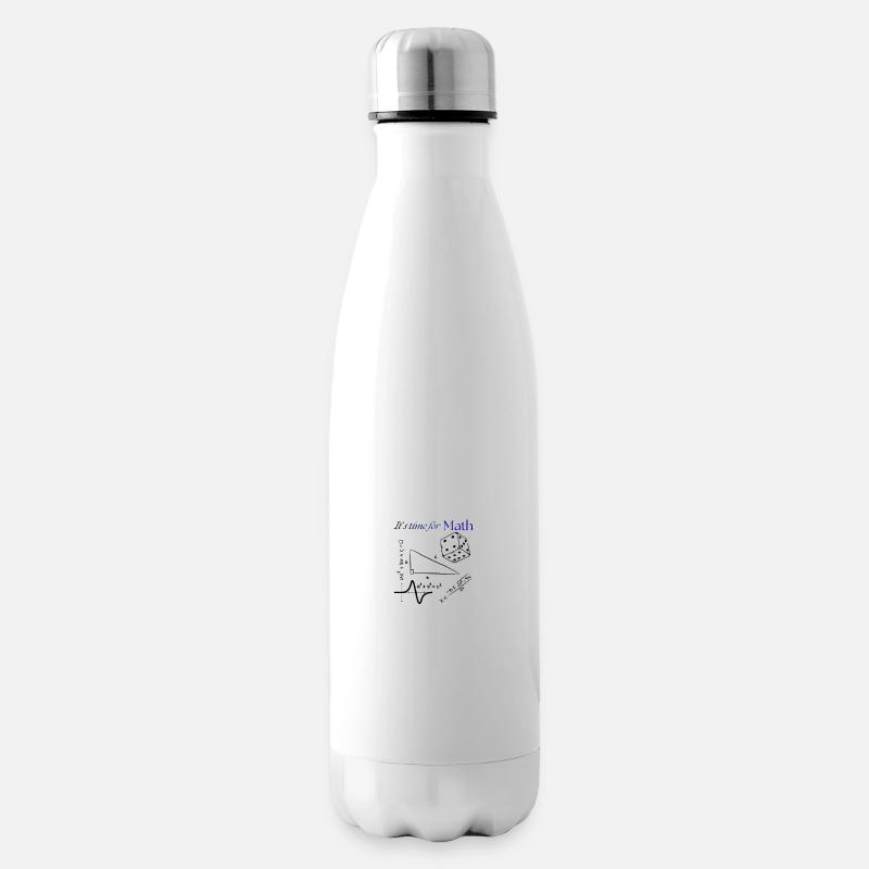 Its time for math - Insulated Water Bottle - white