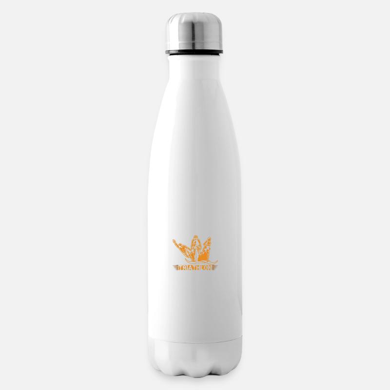 Triathlon - Isolierflasche - Weiß