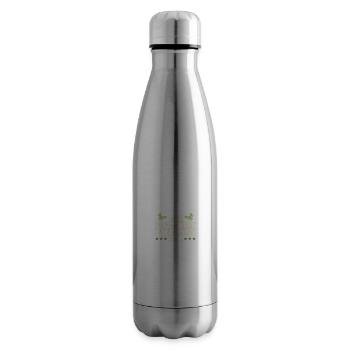 Papa Fauconnerie Dicton - Bouteille isotherme - argent clair - Droite