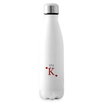 Partner Design "King of Hearts" - Insulated Water Bottle - white - Right