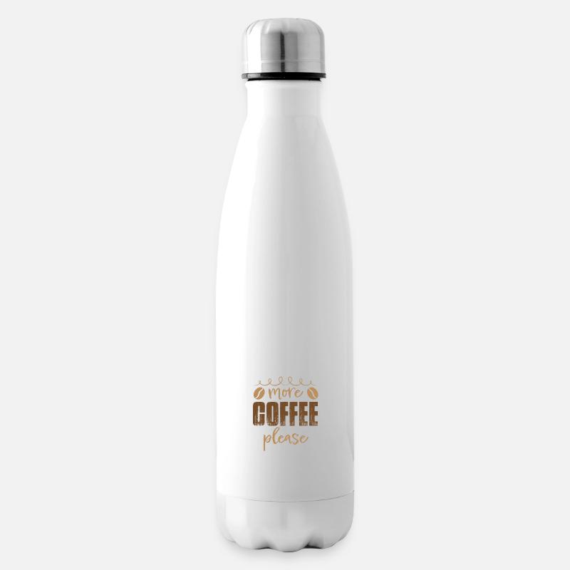 plus de café s’il vous plaît - Bouteille isotherme - blanc