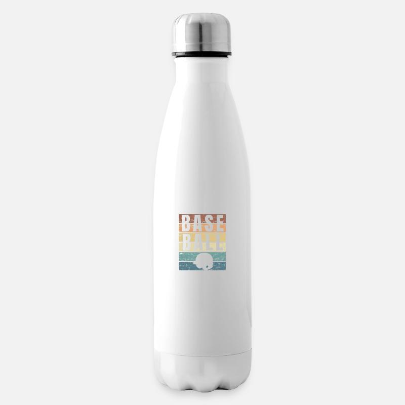 Baseball américain - Bouteille isotherme - blanc